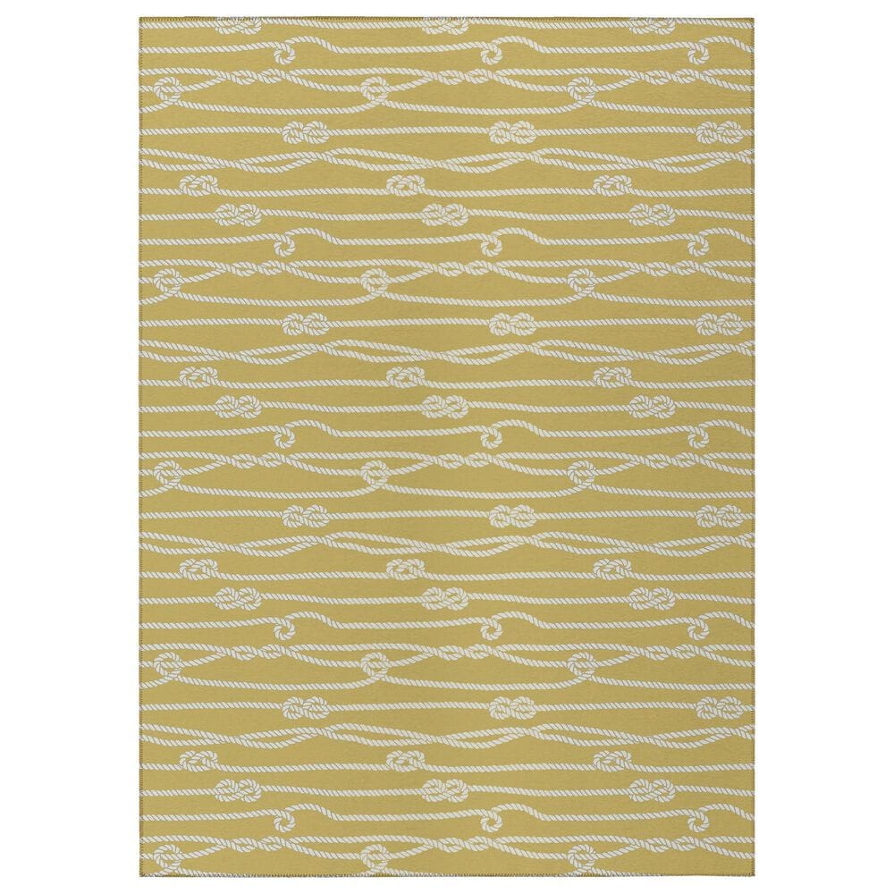 Dalyn Rug Company Harbor 9" x 12" Gold Indoor/Outdoor Area Rug, , large