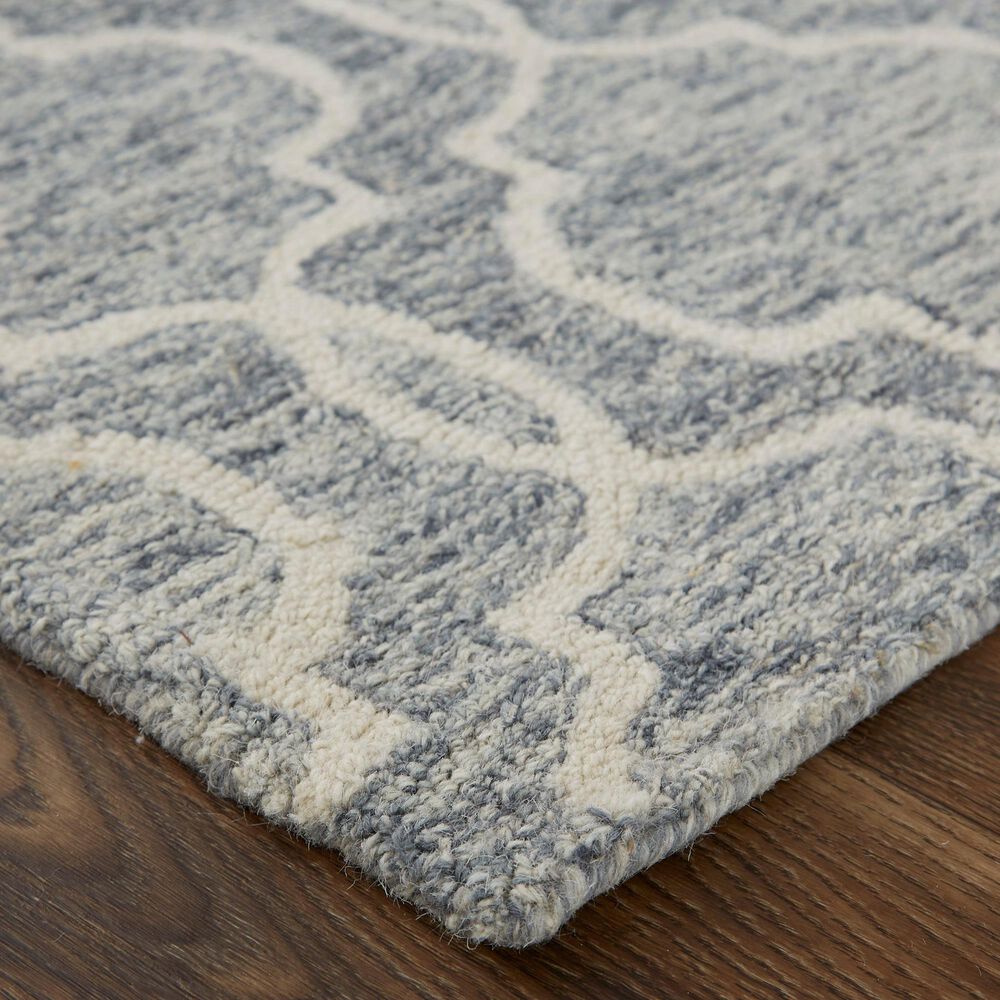 Feizy Belfort Geometric 5&#39; x 8&#39; Gray and Ivory Area Rug, , large