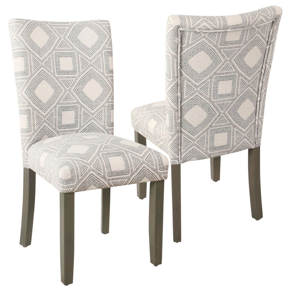 Kinfine HomePop Parsons Dining Chair in Charcoal (Set of 2), , large