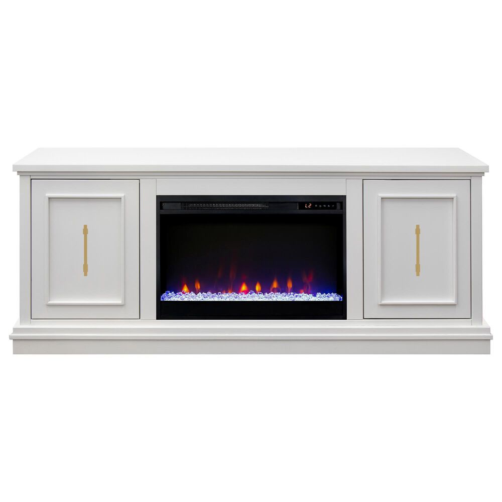 Legends Home Jordan 63" Fireplace Console in White, , large