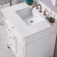James Martin Brittany 30" Single Bathroom Vanity in Bright White with 3 cm White Zeus Quartz Top and Rectangular Sink, , large