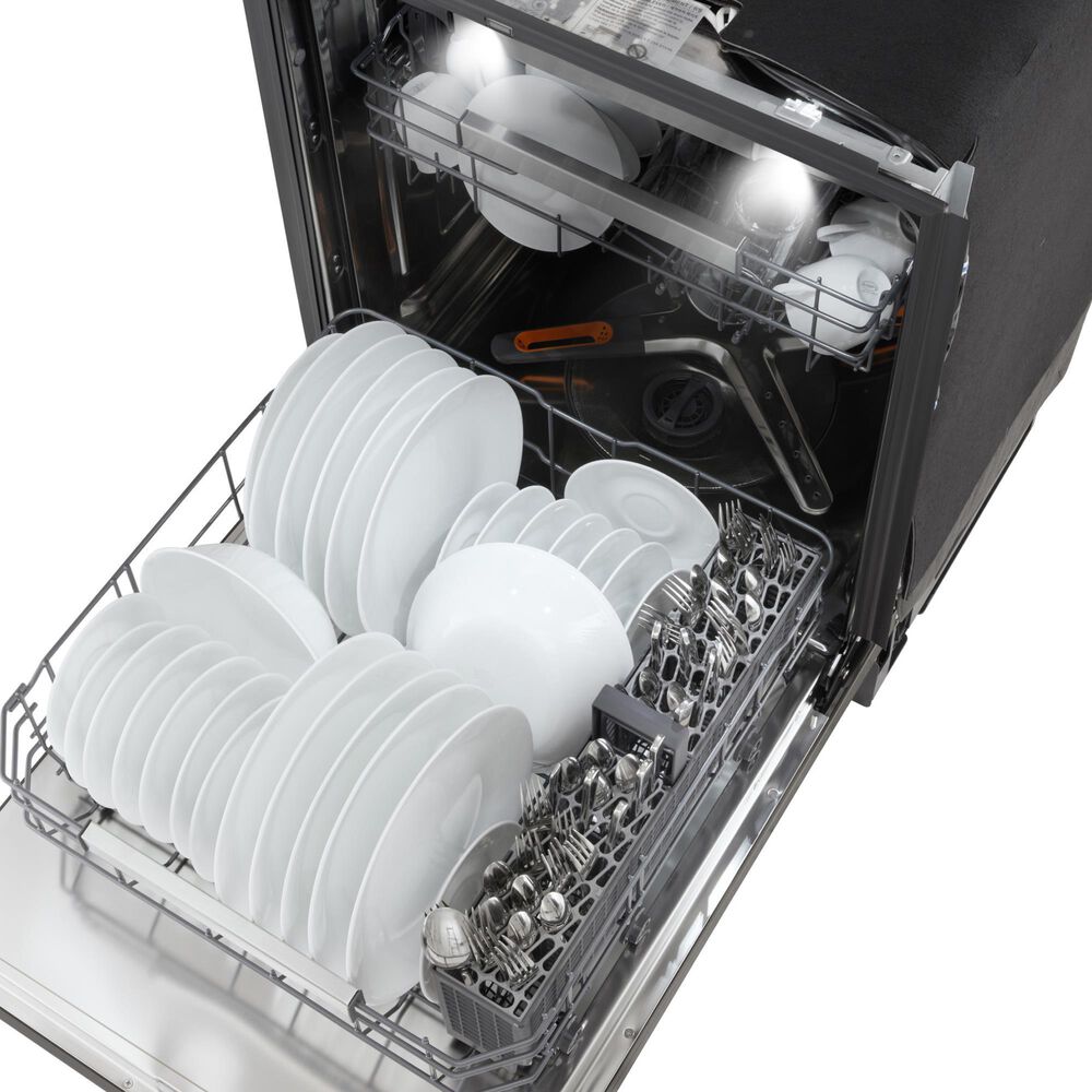 LG 24" Built-In Bar Handle Dishwasher with 3rd Rack in Black Stainless Steel, , large