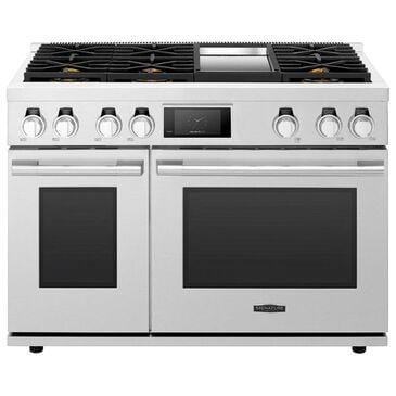 Signature Kitchen Suite 48" Gas Range with 6-Burner Griddle in Stainless Steel, , large