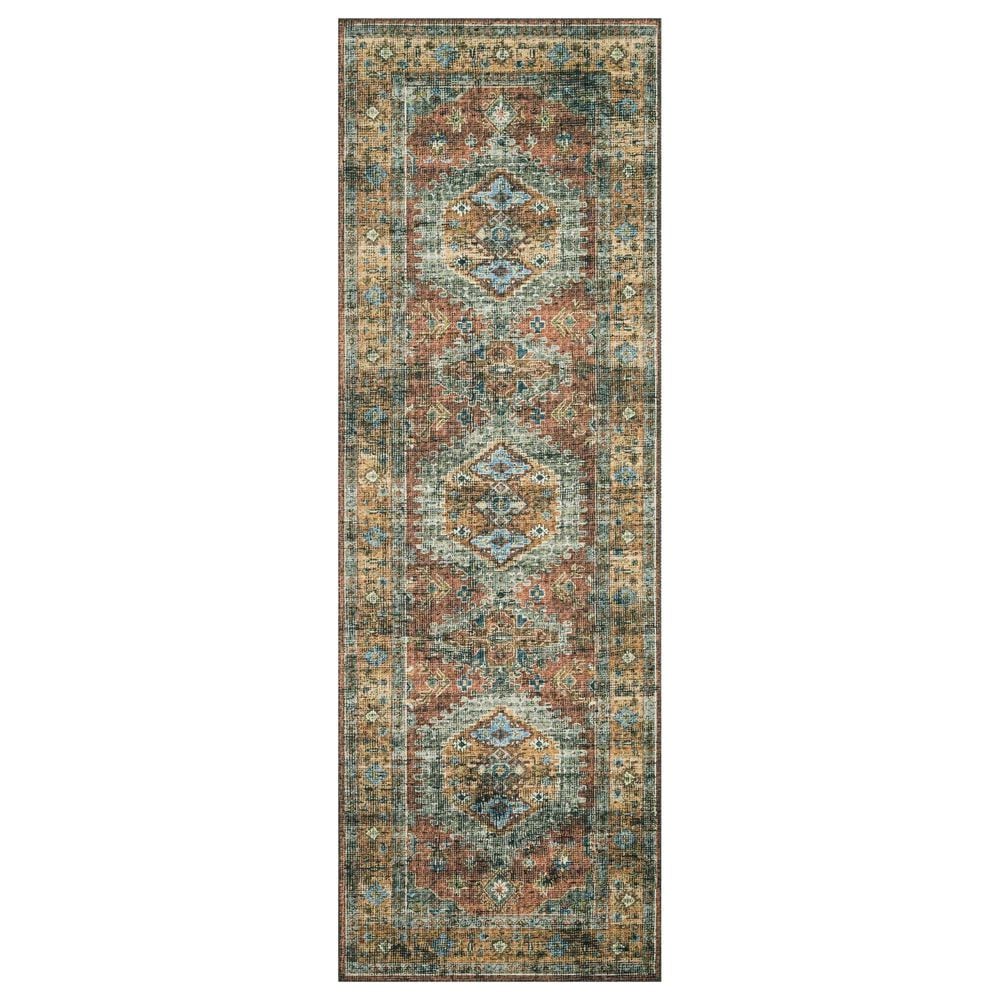 Loloi II Skye SKY-07 2"6" x 7"6" Terracotta and Sky Runner, , large