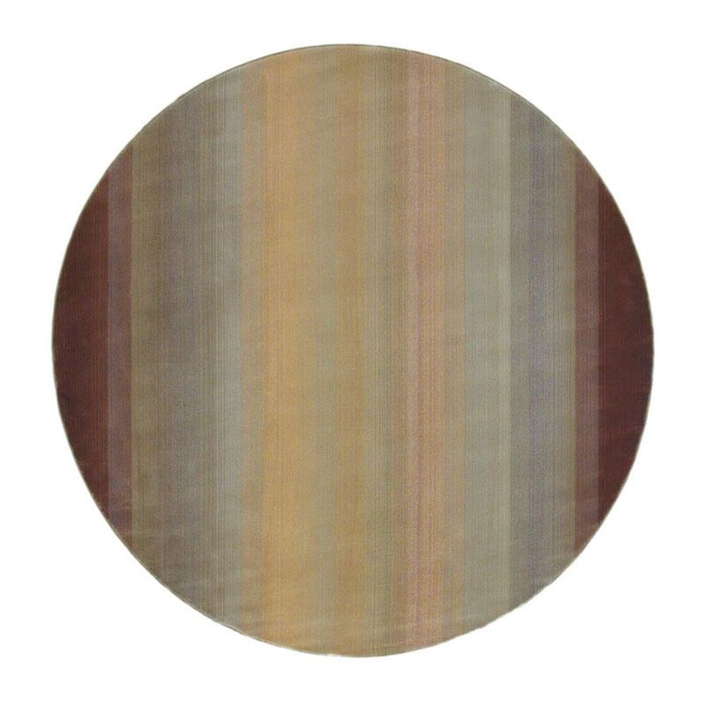Oriental Weavers Generations 594X1 8" Round Brown Area Rug, , large