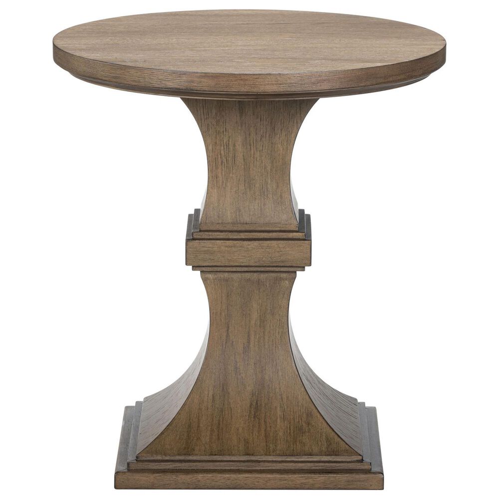 Belle Furnishings Artisan Home Round Chairside Table in Sienna Stone, , large