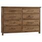 Viceray Collections Dovetail 8 Drawer Dresser and Mirror in Natural, , large