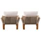 Southern Enterprises Brendina Arm Chair in Oiled Acacia and Natural (Set of 2), , large