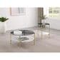 Coaster Jonelle End Table in White, Gold and Smoke Gray, , large