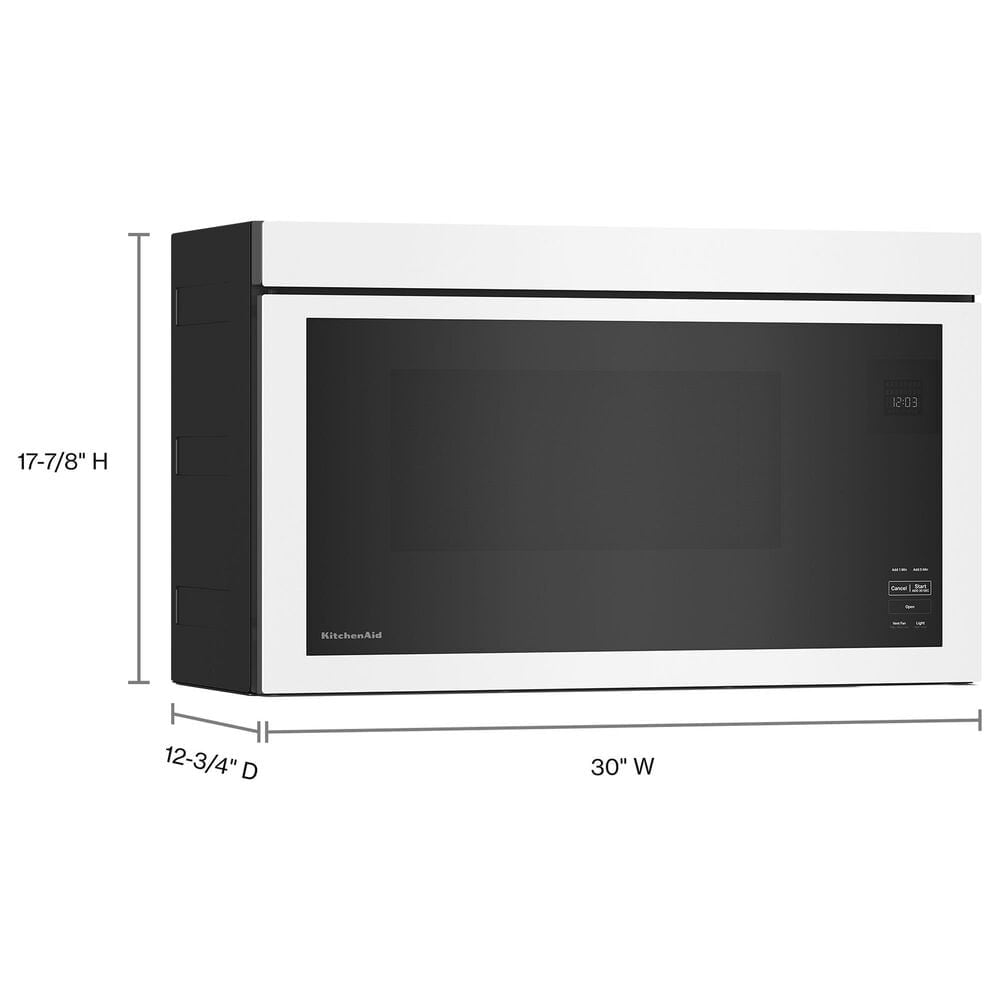 KitchenAid 1.1 Cu. Ft. Over-The-Range Microwave with Flush Built-In Design in White, , large