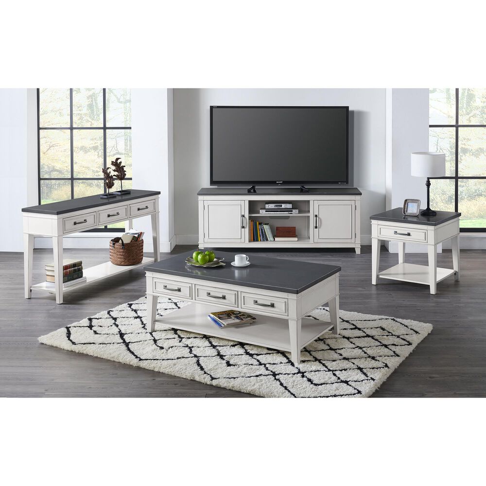 Martin Svensson Home Del Mar End Table in Antique White/Grey, , large