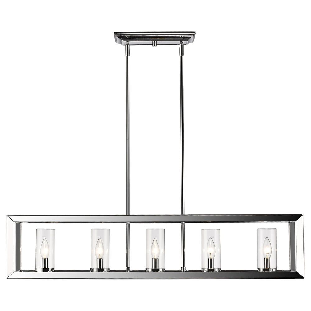 Golden Lighting Smyth 5-Light Linear Pendant in Chrome, , large