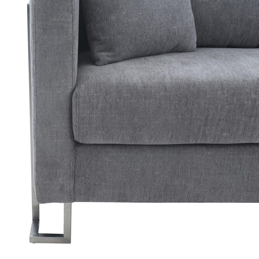 Blue River Heritage 2-Piece Sofa &amp; Chair Set in Gray/Brushed Stainless Steel, , large