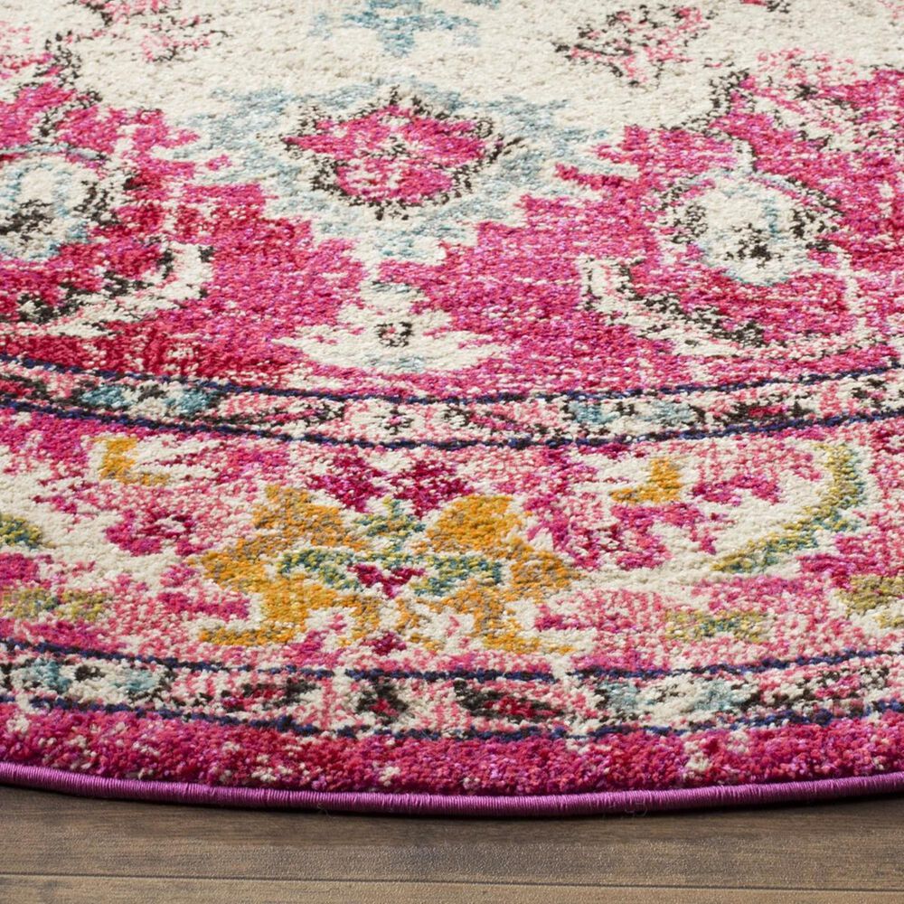 Safavieh Monaco MNC243D-5R 5&#39; Round Pink/Multi Area Rug, , large