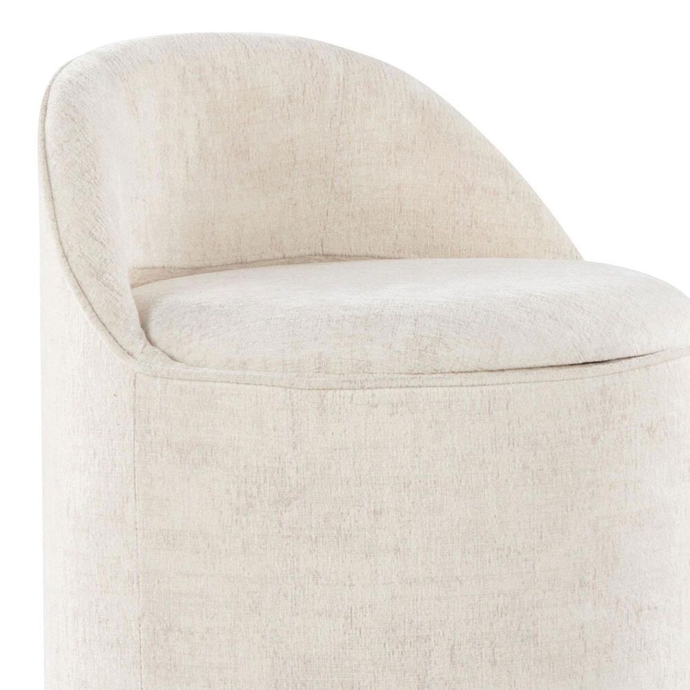 Lumisource Marla Upholstered Vanity Stool in Cream, , large