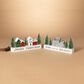 The Gerson Company 2-Piece Lighted Wood and Metal Holiday Village Assorted Table Decor Set in Green, , large