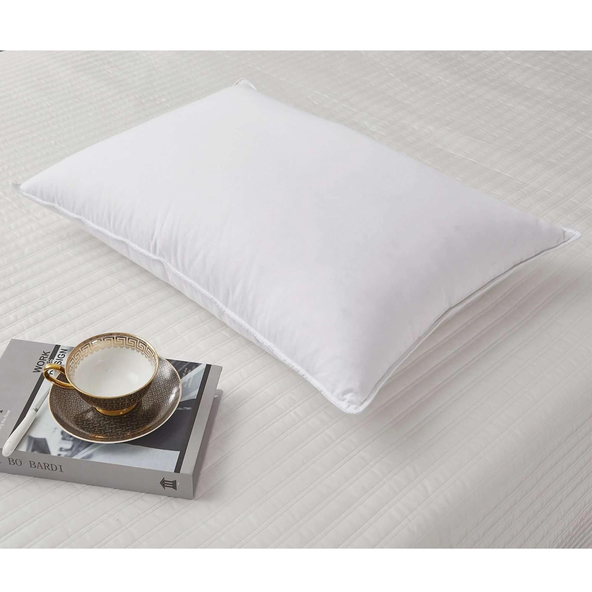 Blue Ridge Home Fashions Siberian 1000 Thread Count Standard Down Pillow in White NFM