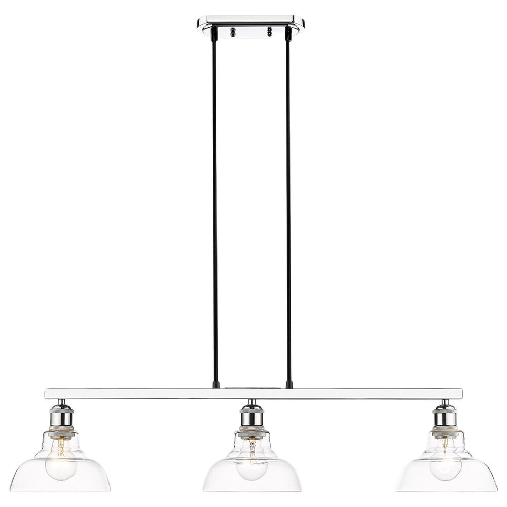 Golden Lighting Carver 3-Light Semi-Flush in Chrome, , large