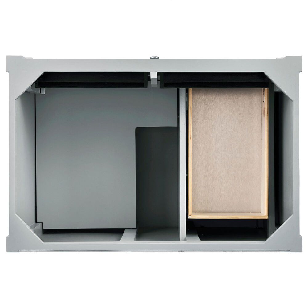 James Martin Vanities Brittany 36" Single Bathroom Vanity in Urban Gray with Single Hole 3 cm White Zeus Quartz Top and Rectangular Sink, , large