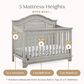 Delta Children Asher 6-In-1 Convertible Crib in Rustic Mist, , large