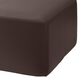 Jaxx Fairlie Faux Leather Ottoman in Chocolate, , large