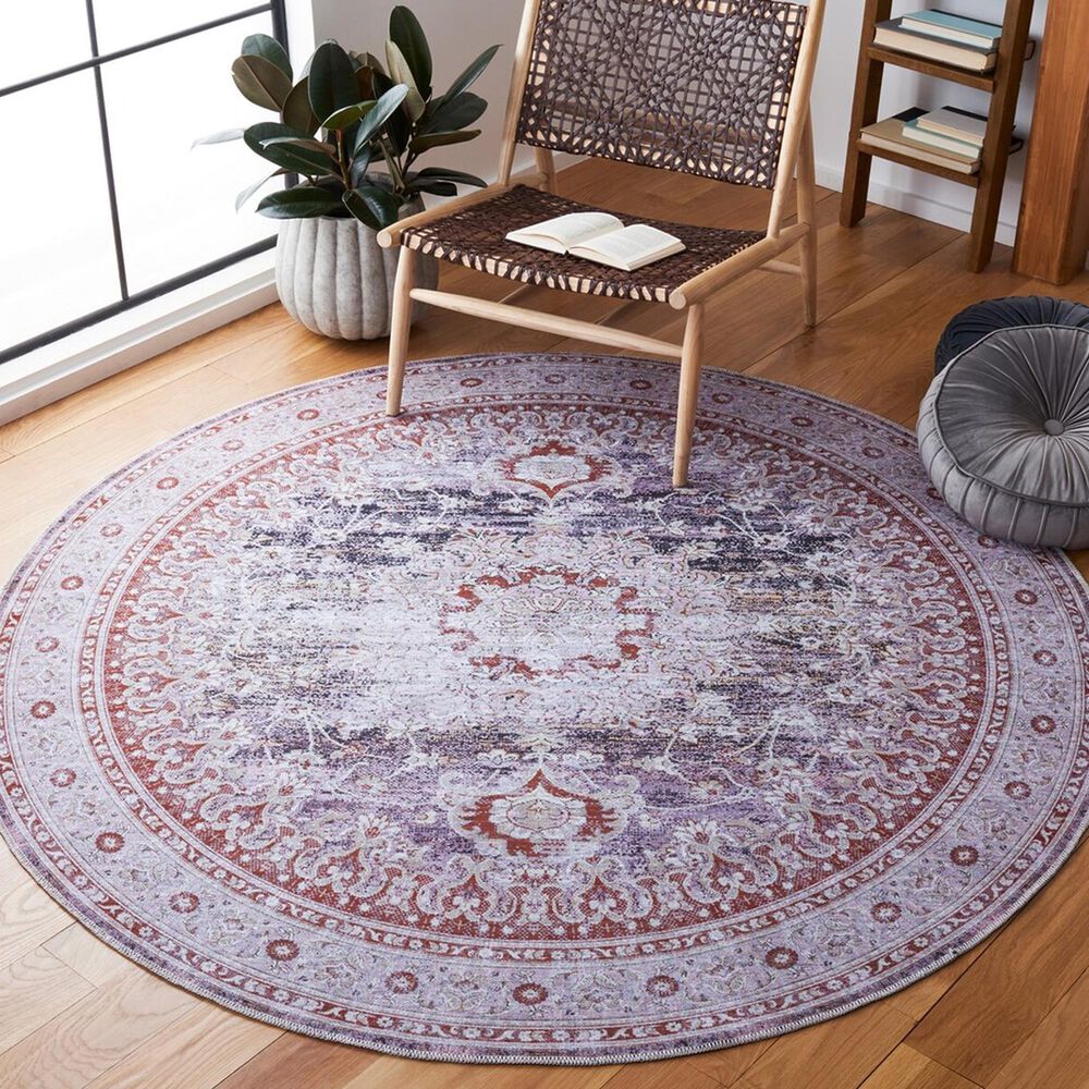 Safavieh Serapi 6&#39;7&quot; Round Grey and Light Grey Area Rug, , large