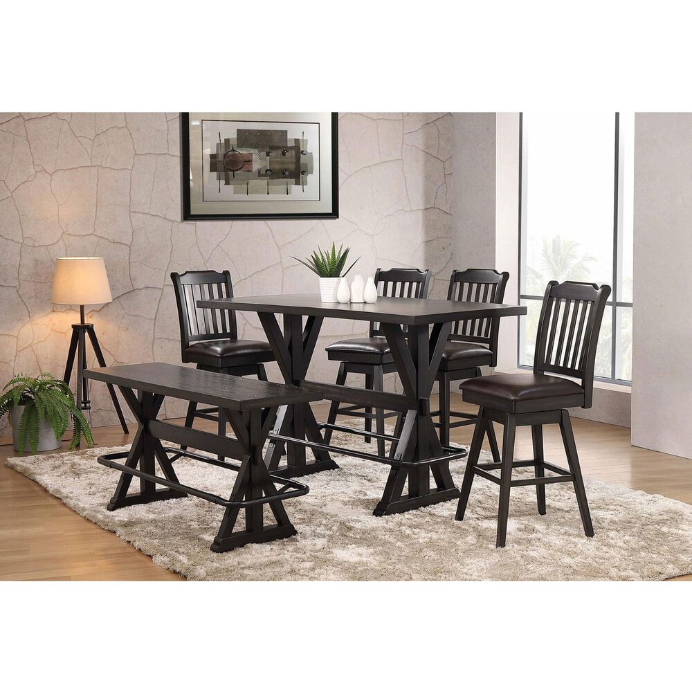 Urban Styles Memphis Swivel Bar Height Chair Only in Espresso, , large