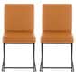 Lumisource Fuji Side Chair with Camel Cushion in Black (Set of 2), , large