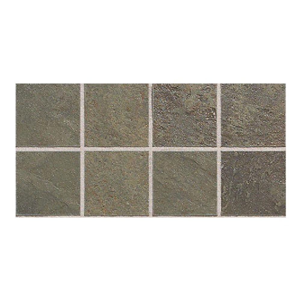 Dal-Tile Continental Slate Brazilian Green 12" x 24" Porcelain Mosaic Sheet, , large