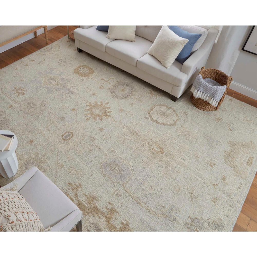 Feizy Grafton 5&#39;6&quot; x 8&#39;6&quot; Light Silver Area Rug, , large