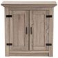Baxton Studio Bruce 2-Door Shoe Storage Cabinet in Oak Brown, , large