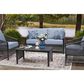 Ashley Bridges Beach 4-Piece Patio Conversation Set in Gray, , large