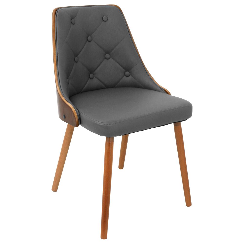 Lumisource Gianna Dining Chair in Grey/Walnut, , large