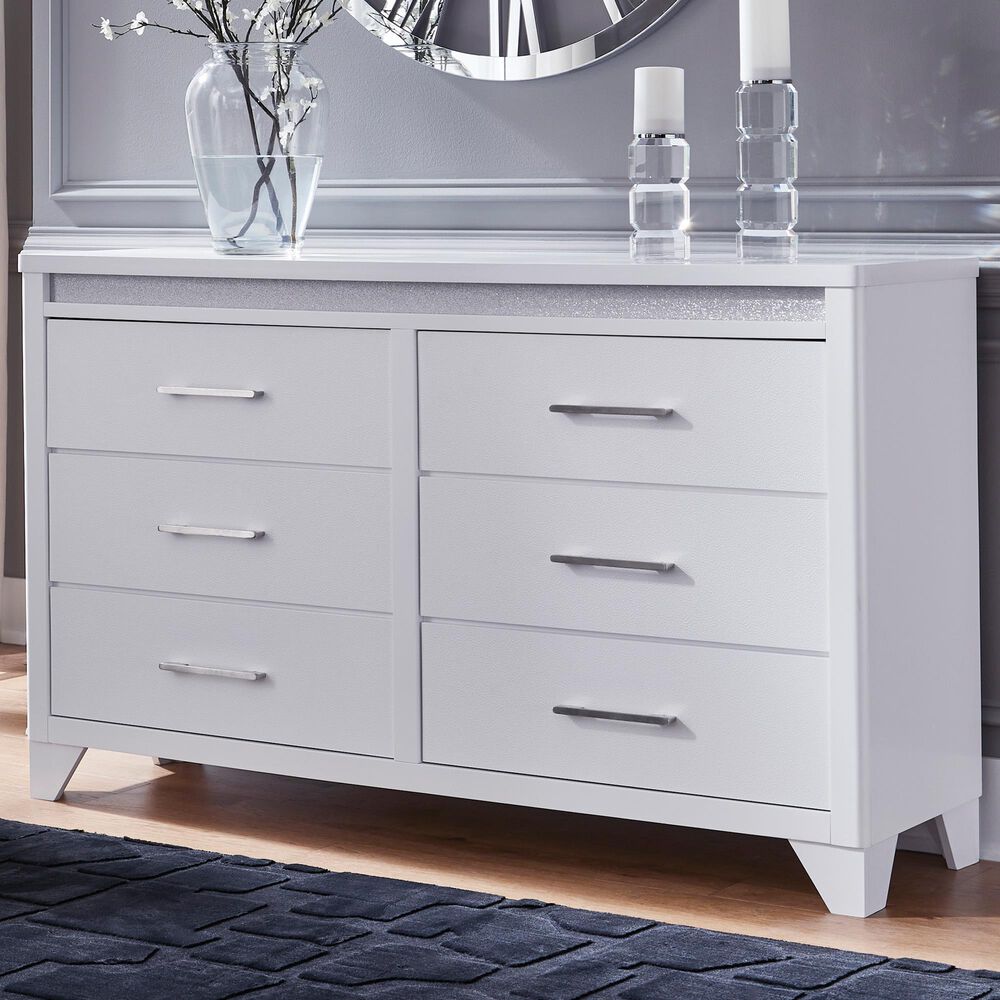 Ashley Jarlee 6-Drawer Dresser Only in White, , large