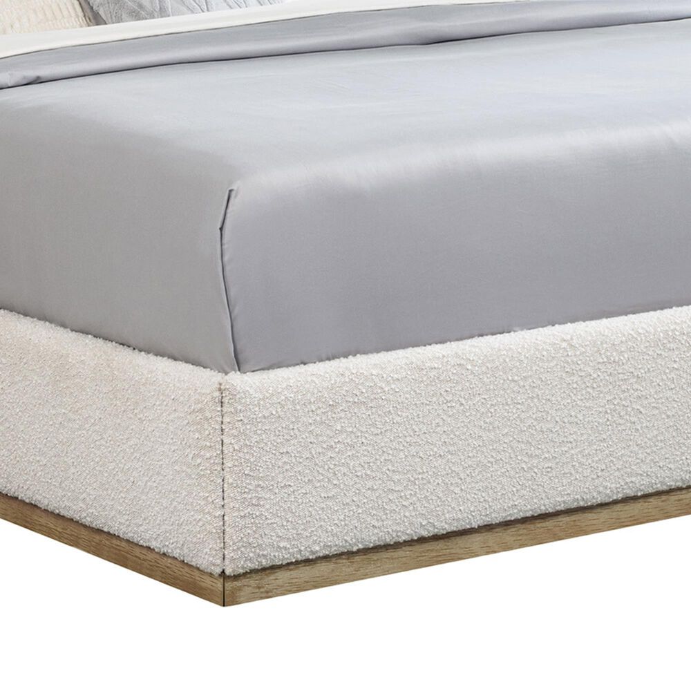 Pacific Landing Knox Eastern King Upholstered Platform Bed in Cream, , large