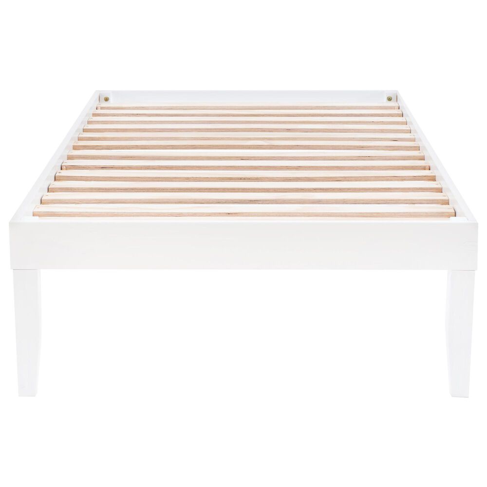 Linon Home Decor Polly Twin Platform Bed in Bold White, , large