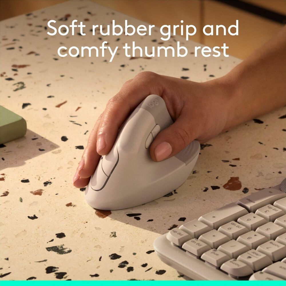 Logitech Lift Vertical Wireless Ergonomic Mouse in Sand, , large
