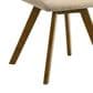 Armen Living Gina Side Chair with Sand Upholstery in Warm Walnut (Set of 4), , large