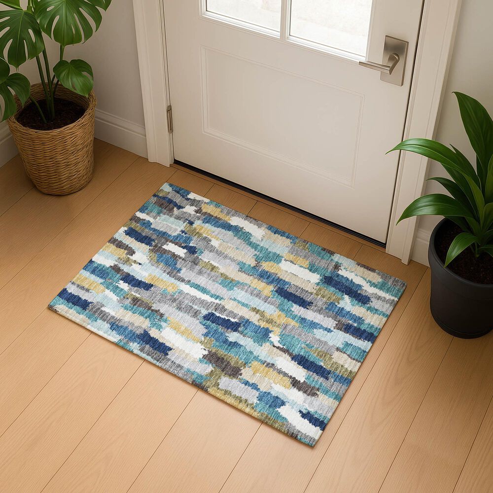 Dalyn Rug Company Kenner KN6 Teal 2'6" x 3'10" Area Rug, , large