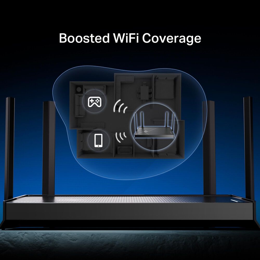 TP-Link BE3600 Dual-Band Wi-Fi 7 Router in Black, , large