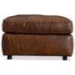 Bernhardt Nest Leather Ottoman in Brown, , large