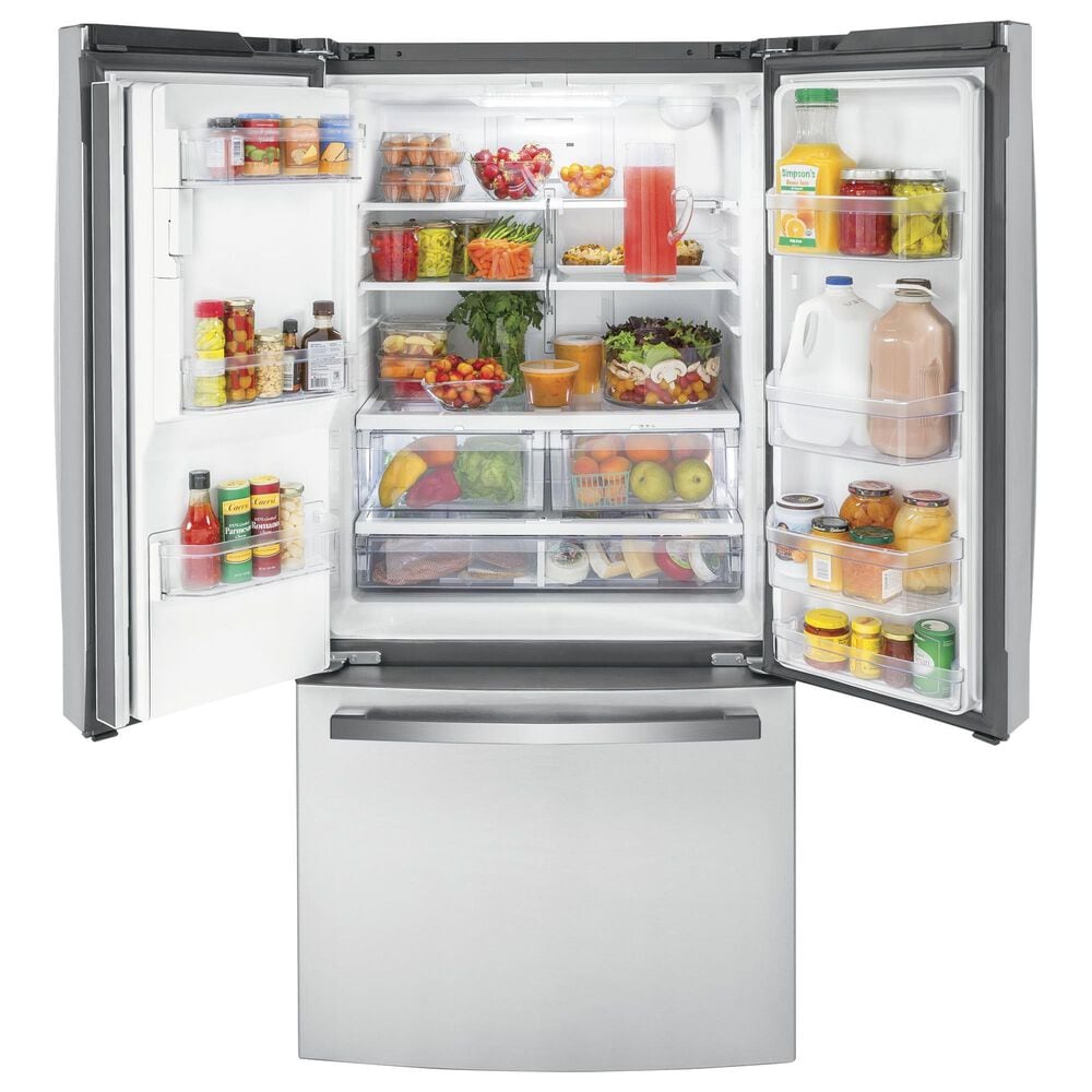 GE Appliances 17.5 Cu. Ft. Counter-Depth French-Door Refrigerator in Fingerprint Resistant Stainless Steel, , large