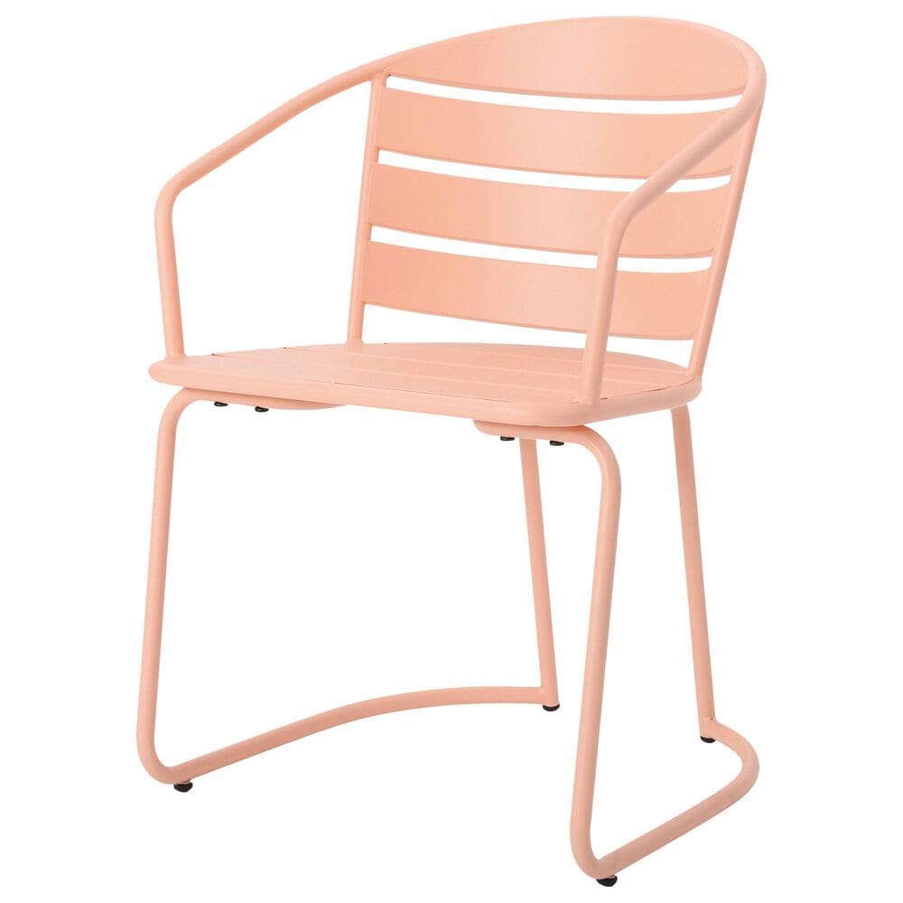Hearth and Haven Santa Monica 3-Piece Outdoor Bistro Set in Coral, , large