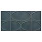 Emser Mizu Blue Glossy Ellipse 4" x 4" Square on 8" x 16" Ceramic Mosaic Sheet, , large