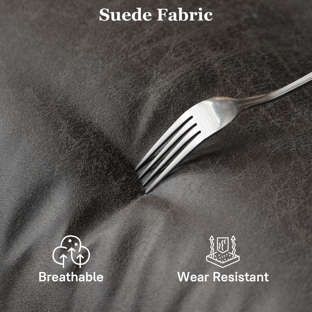 HOMLUX High Back Executive Office Chair with Suede Leather in Gray, , large