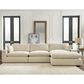 Ashley Elyza 3-Piece Right Facing Sectional with Chaise in Linen, , large