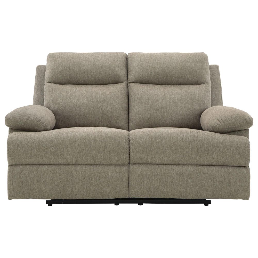 Ashley Side-Swipe Manual Reclining Loveseat in Mocha, , large