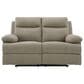 Ashley Side-Swipe Manual Reclining Loveseat in Mocha, , large
