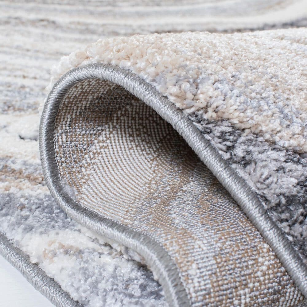 Safavieh Cyrus Shag CYR124A 2&#39;2&quot; x 9&#39; Ivory and Grey Runner, , large