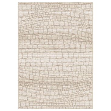 Orian Rockford Skins Croc 5"3" x 7"6" Beige Area Rug, , large